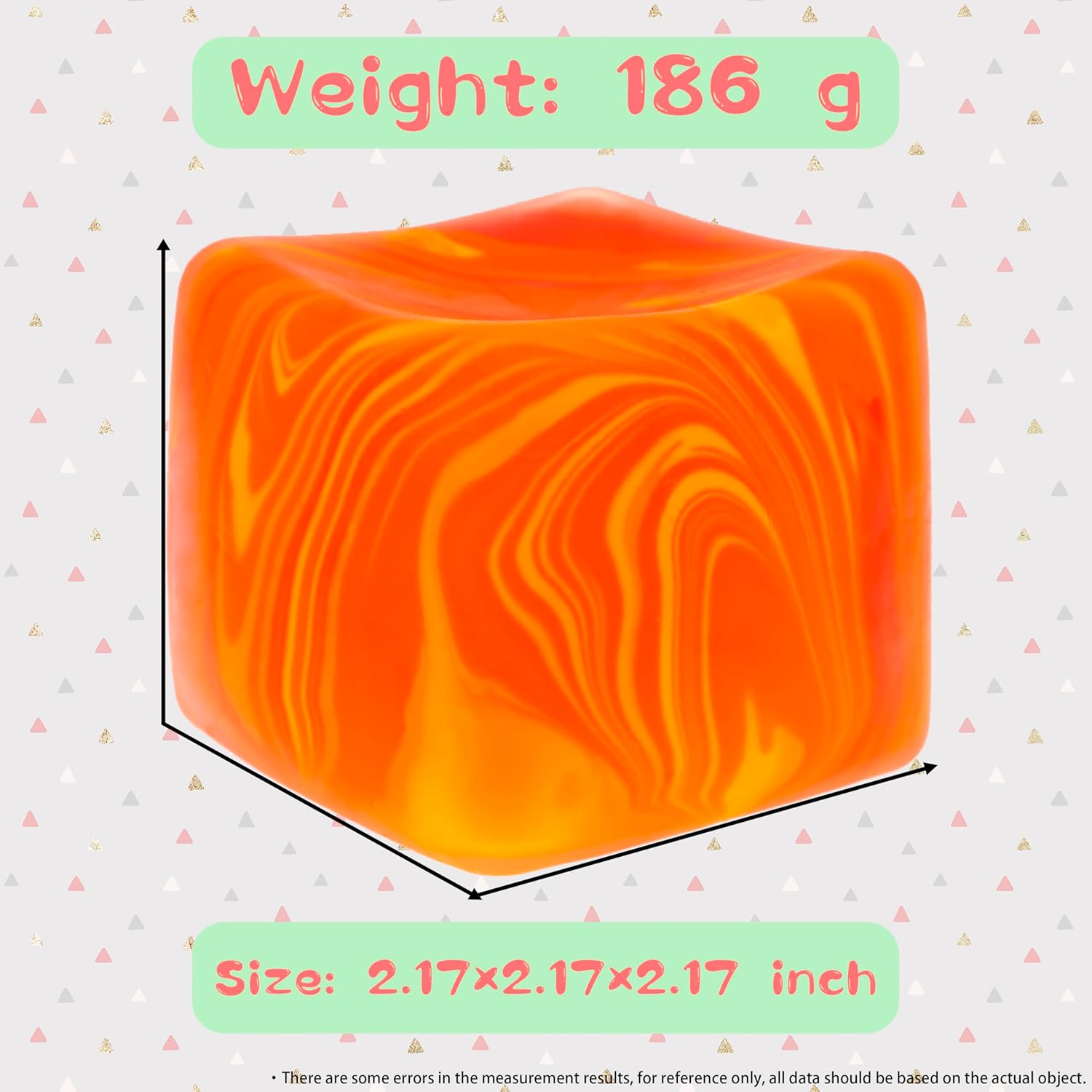 Slow Rising Stress Cube . Dough Stress Balls Soft Fidget Squishy Toys for Anxiety Relief. Pull Stretch Classroom Prize Party Favors Toys for Kids - Image 3
