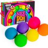 Schylling NeeDoh Rainboh Teenie - Sensory Squeeze Toy - Contains 6 Mini Groovy Globs - 1.5 Wide - Multicolored